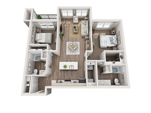 Steven 2br 2bath floorplan