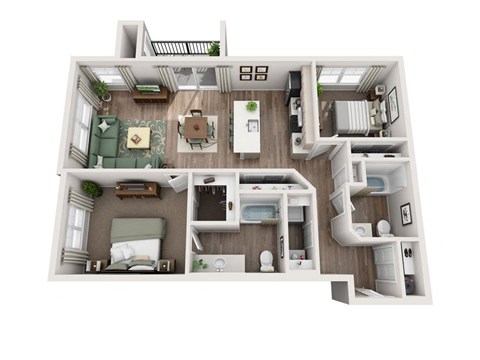 Tahoma 2br 2bath floorplan