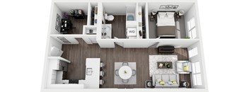 a 1 bedroom floor plan  the blvd apartments