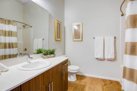 a bathroom with a sink toilet and a mirror