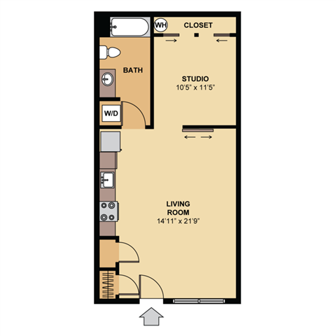 cherry 2d colorized floor plan