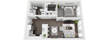 a 1 bedroom floor plan  the blvd apartments