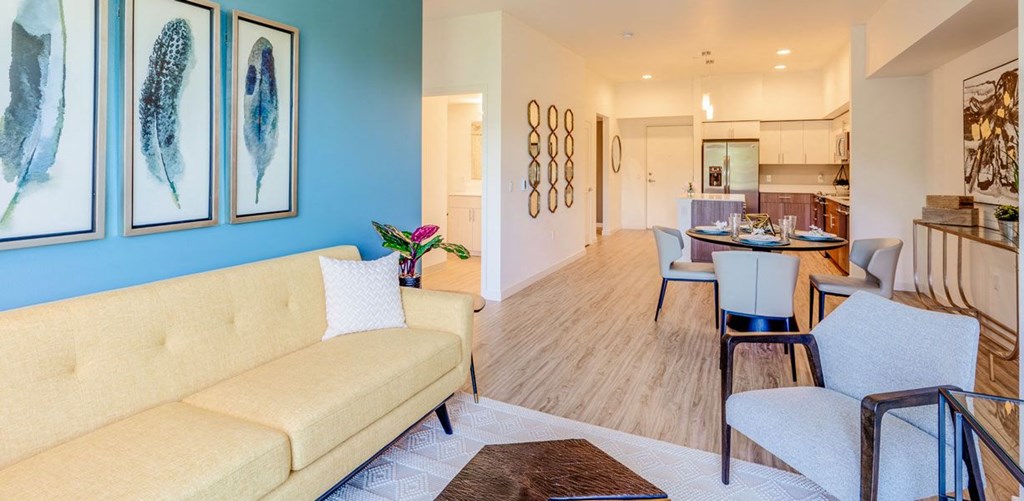 model unit living room