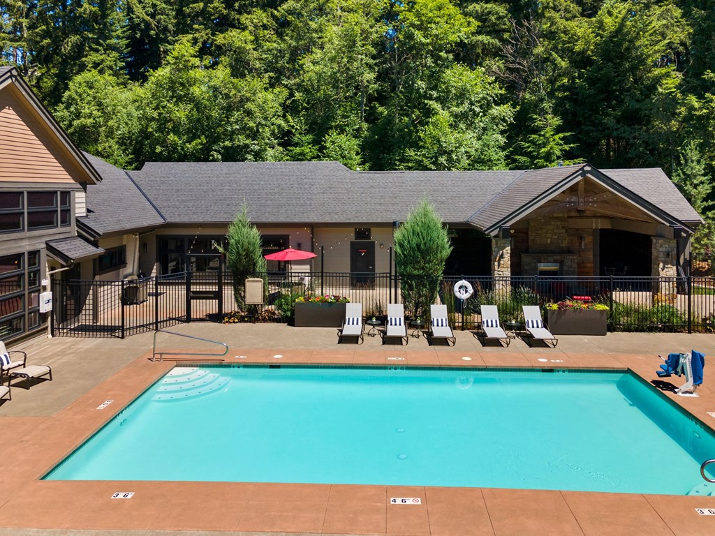 pool side summer view