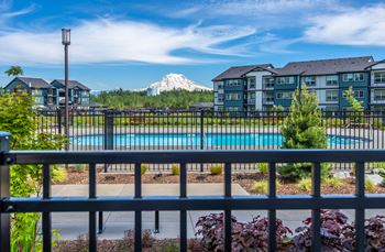 view of mt rainier from club house