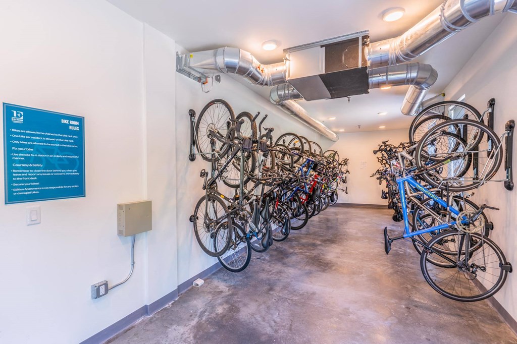 resident bike storage area