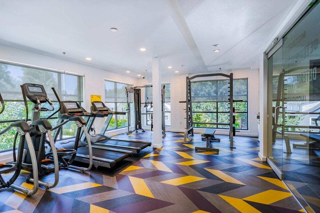 treadmills in fitness center