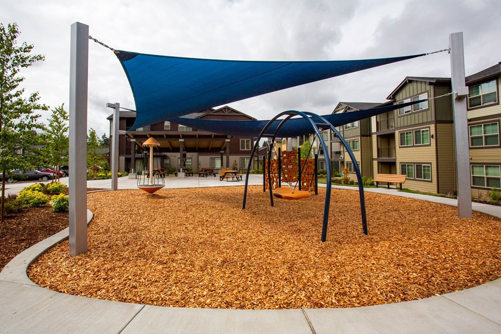 partially covered playground