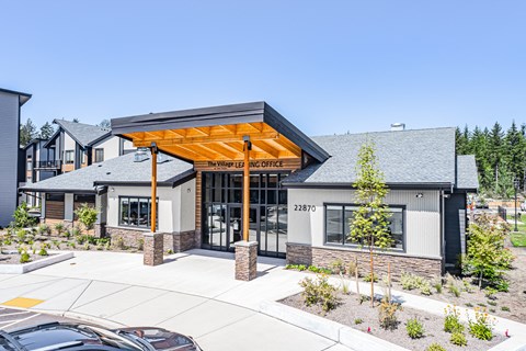 the preserve at city center exterior of the building with cars parked