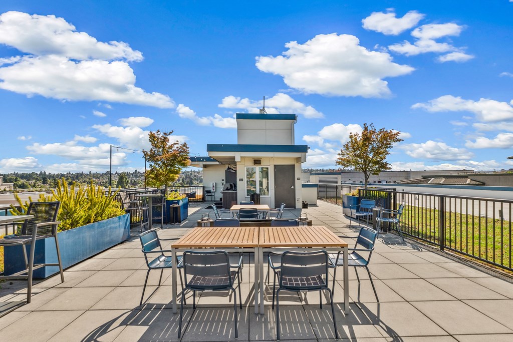 take advantage of the rooftop patio at the bradley braddock road station apartments