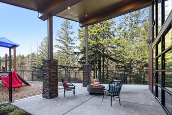 Covered Outdoor Gathering Space with Fire Pit and BBQ