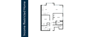 A floor plan of an Income Restricted Home.