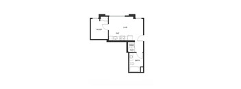 A floor plan of a house with labeled rooms such as sleep, live, eat, w&d, clo, and bath.