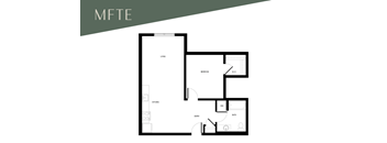 A floor plan of a house layout with the title MFTE at the top.