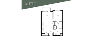 A floor plan of an apartment with the label "MFTE" at the top.