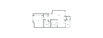 a floor plan of a 1 bedroom floor plan