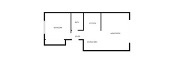 A floor plan of a house with labeled rooms.