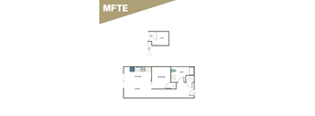 A floor plan of a house with a kitchen, living room, bedrooms and bathrooms.