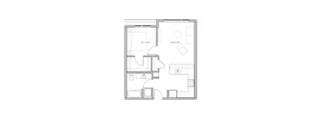 floor plan of the first floor of a home with black and white floor tiles