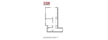 Apartment floor plan for Session Apartments in Seattle, WA.