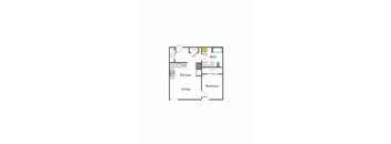 A diagram of a house layout with labeled rooms.