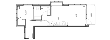 A floor plan of a house with a living room, dining room, kitchen, and bedrooms.