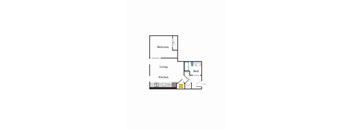 A diagram of a house layout with labeled rooms.
