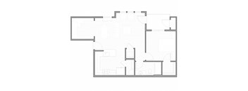 A black and white image of a floor plan for a house.