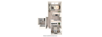 a floor plan of a home with a black background
