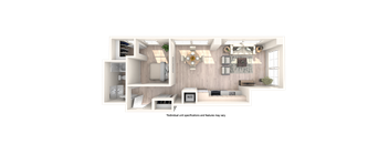 a floor plan of a 1 bedroom apartment