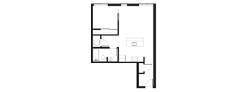 a black and white floor plan of a small house