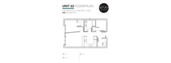 a floor plan of unit 22