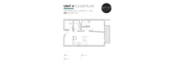 a floor plan of the unit 4 apartment