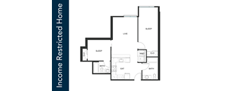 A floor plan of an Income Restricted Home.