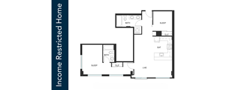 A floor plan of an Income Restricted Home.
