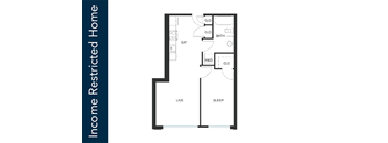 A floor plan of an Income Restricted Home.