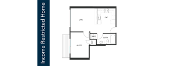 A floor plan of an Income Restricted Home.