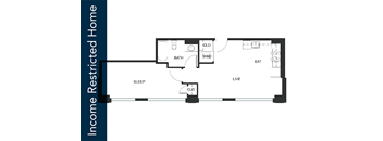 A floor plan of an Income Restricted Home.