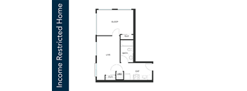 A floor plan of an Income Restricted Home.