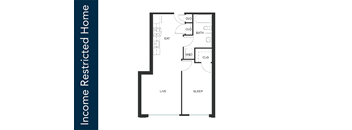 A floor plan of an Income Restricted Home.