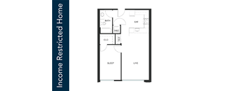 A floor plan of an Income Restricted Home.