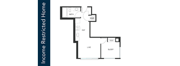 A floor plan of an Income Restricted Home.