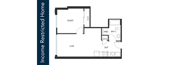 A floor plan of an Income Restricted Home.