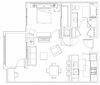 1 Bed, 1 Bath Floorplan 1 Bedroom, 1 Bathroom Floorplan in Mountlake Terrace, WA
