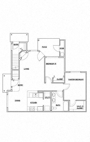 Two Bedroom Apartment Floor plan