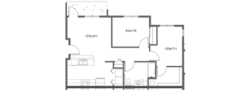 Two Bedroom One Bath C