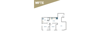 A floor plan of a house with the title MFTE at the top.