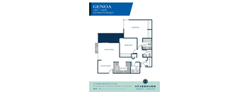 a floor plan of a residence with a bedroom and a living room
