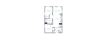 bedroom floor plan | apartments for rent in brookhaven ga | the mille brook