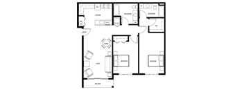 a blueprint of a floor plan of a house
